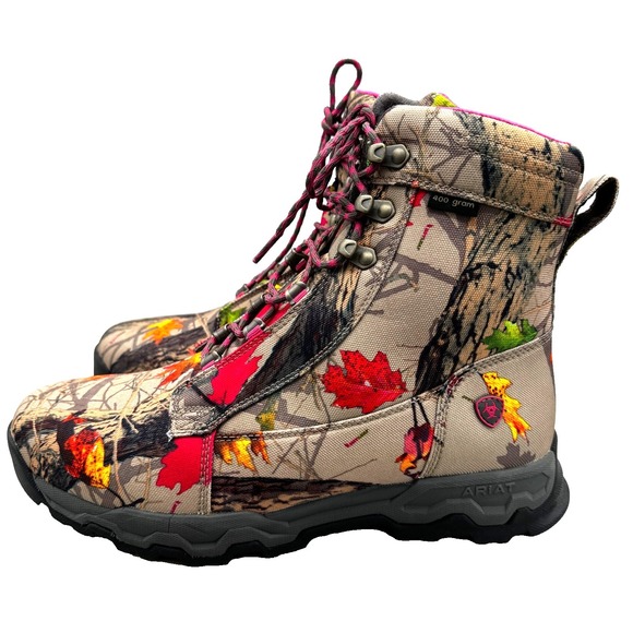 NEW Ariat Hot Leaf 7 Waterproof 400 Gram Hunting Boots Womens 11B Camo Scentmask - Picture 10 of 16